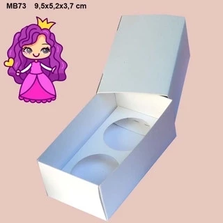 Embalagem MB73 Gaveta com suporte para 2 (dois) doces em papel cartão nas cores Branco, Kraft, Ouro, Prata, Rose Gold, Vermelho- 9,5x5,5x3,5- pacote com 10 unidades