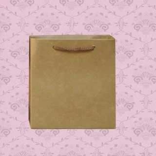 Sacola MS14 em papel Lisa Kraft 250GR- 12x5,5x13,5 cm - Pacote com 10 unidades
