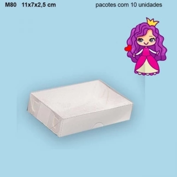 Embalagem M80 em PVC Crystal virgem - 11x07x2,5 cm - Pacote com 10 unidades