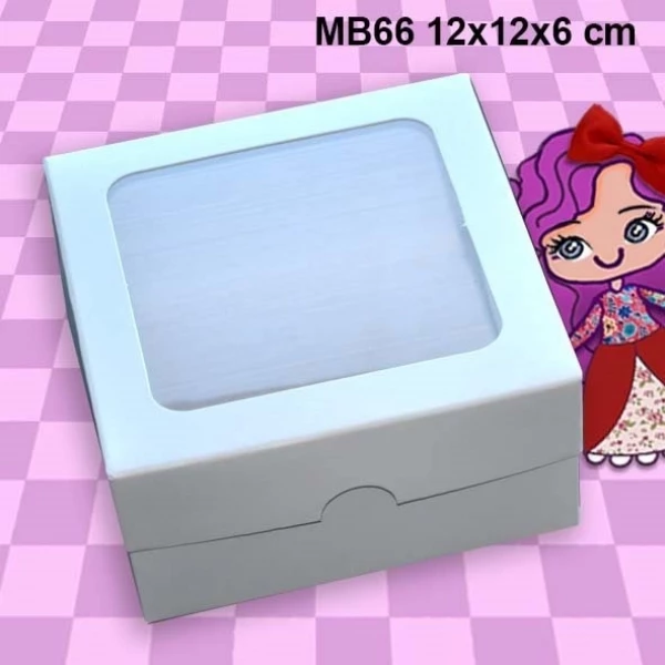 Embalagem MB66 Alta em papel Branco ou Kraft- 12x12x06 cm- Pacotes com 10 unidades