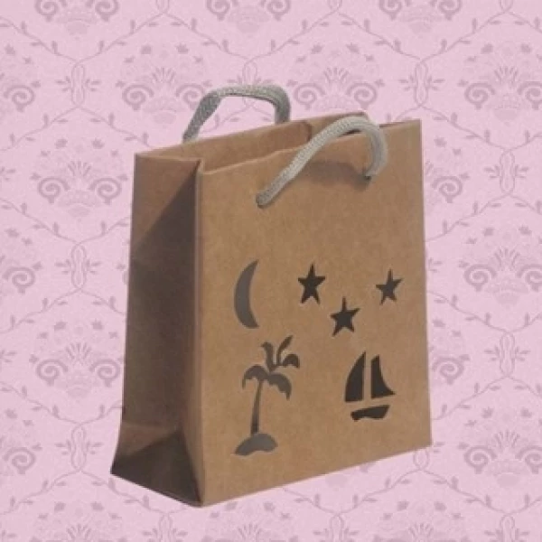 Sacola MS14 em papel Kraft Painel 250GR - 12x5,5x13,5 cm- Pacotes com 10 unidades