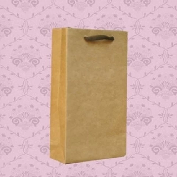 Sacola MS18 em papel Lisa Kraft 250GR - 10x5x18 cm- Pacotes com 10 unidades