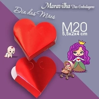 Embalagem M20 em papel laminado Vermelho, Ouro e Rose Gold - 5,5x02x04 - Pacotes com 10 unidades