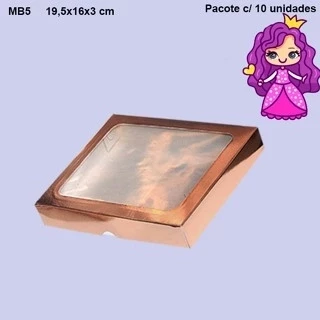 Embalagem MB5 em papel Colorido - 19,5x16x03 cm - Pacote com 10 unidades