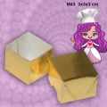 Embalagem M43 Cubo em papel Laminado nas cores Ouro, Prata e Vermelho - Medidas: 03x03x03cm - Pacote com 10 Unidades.
