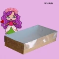 Embalagem para Presente MB14 Alta em papel Kraft e Tampa em PVC Crystal Virgem - 16x08x3,5 cm - Pacote com 10 unidades