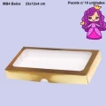 Embalagem MB4 Baixa com Visor Colorido - 23x12x04 cm- Pacotes com 10 unidades