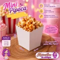 Embalagem Mini Pipoca em papel Branco e em papel Kraft - 06x06x08 cm- Pacotes com 10 unidades