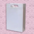Sacola MS20 Boca de Palhaço em papel Branco 280GR - 18x10x23,5 cm - Pacote com 10 unidades